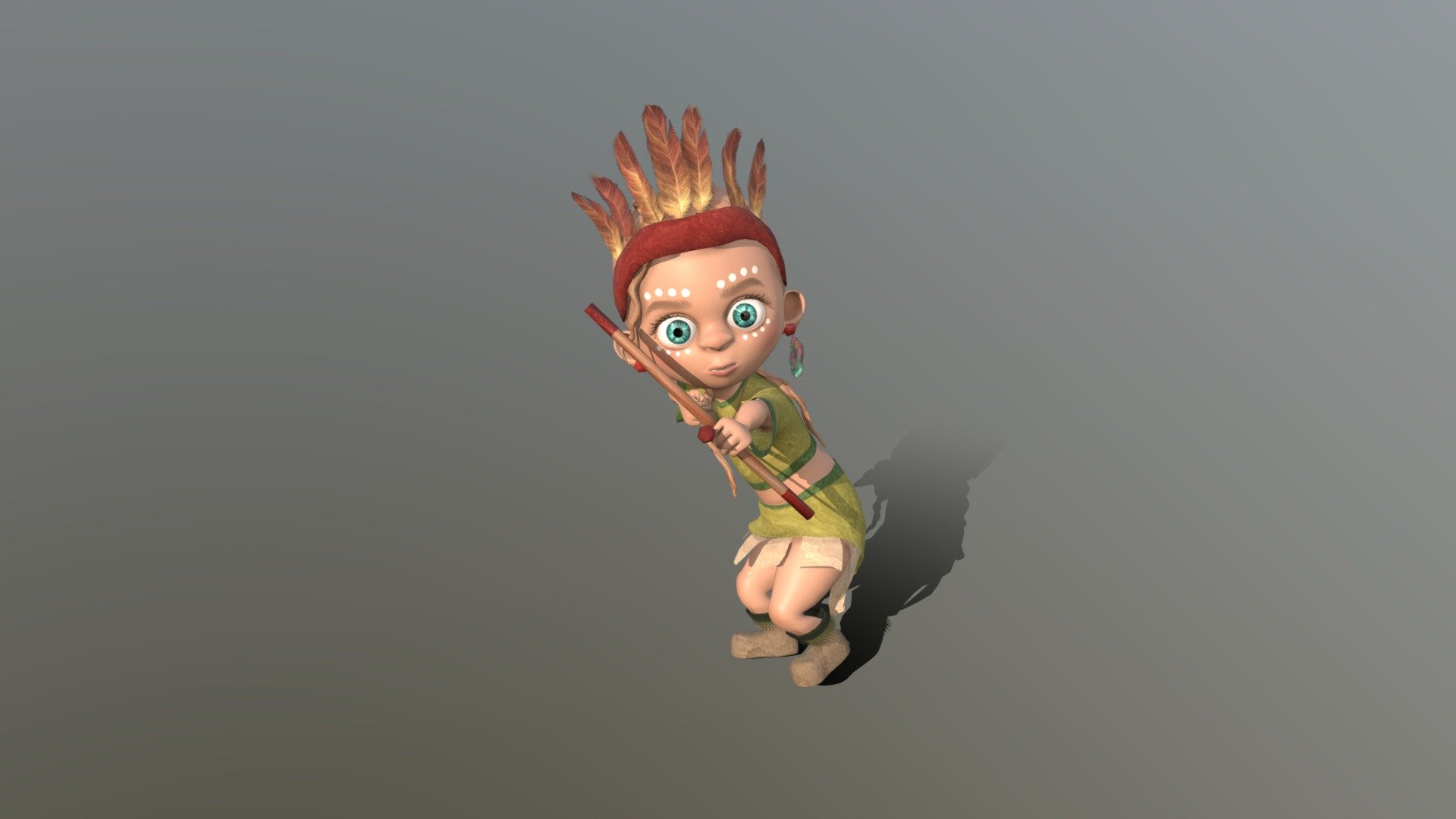 Stylised Character Asset Pack - Tribal Girl 2