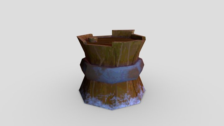 Omensight PSX Stylised Barrel 3D Model
