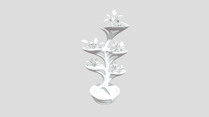 Parametric Farm Hub Diagram 3D Model