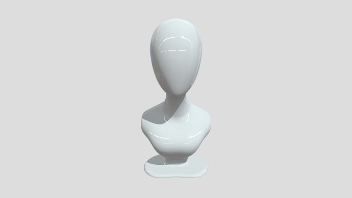 Wig Mannequin 3D Model