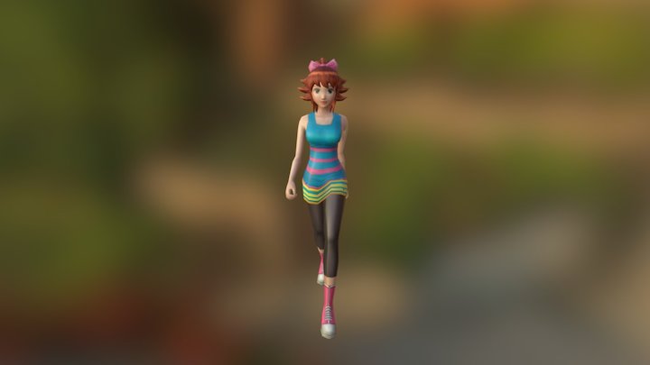 Girl Walk 3D Model