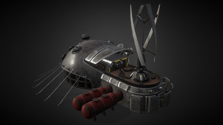 Sci-fi Building 1901 Electric generator 3D Model