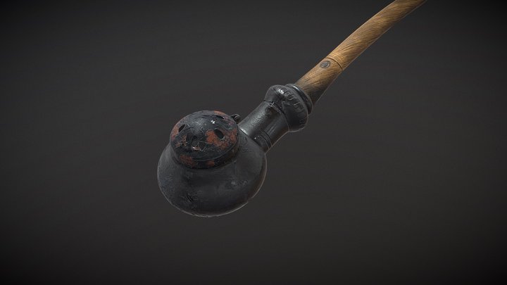 Smoking Pipe with cap 3D Model