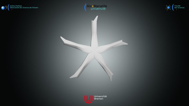 Nannofossile - Discoaster hamatus – Modello 3D gratuito STL