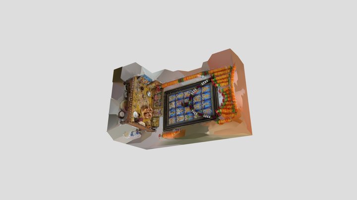 Hindu Pooja Room 3D Model