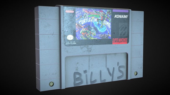 Ninja Turtles Snes Cartridge 3D Model