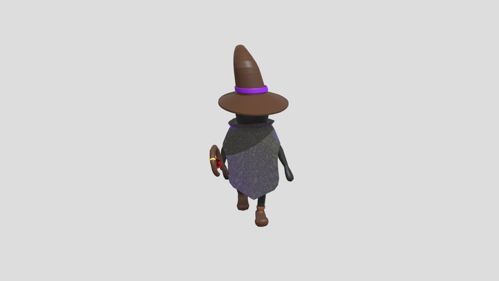 Mage with tunic 3D Model