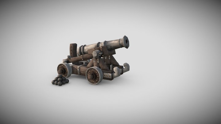 Cañón steampunk 3D Model