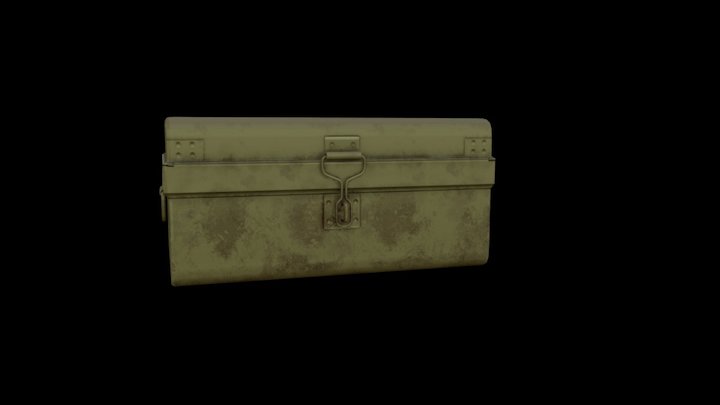 India old suitcase (Peti) 3D Model