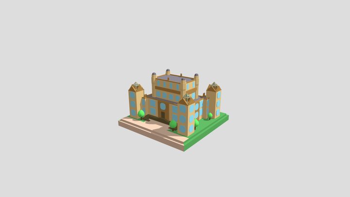 DAE Simple Scene - Wayne Manor Inspired 3D Model
