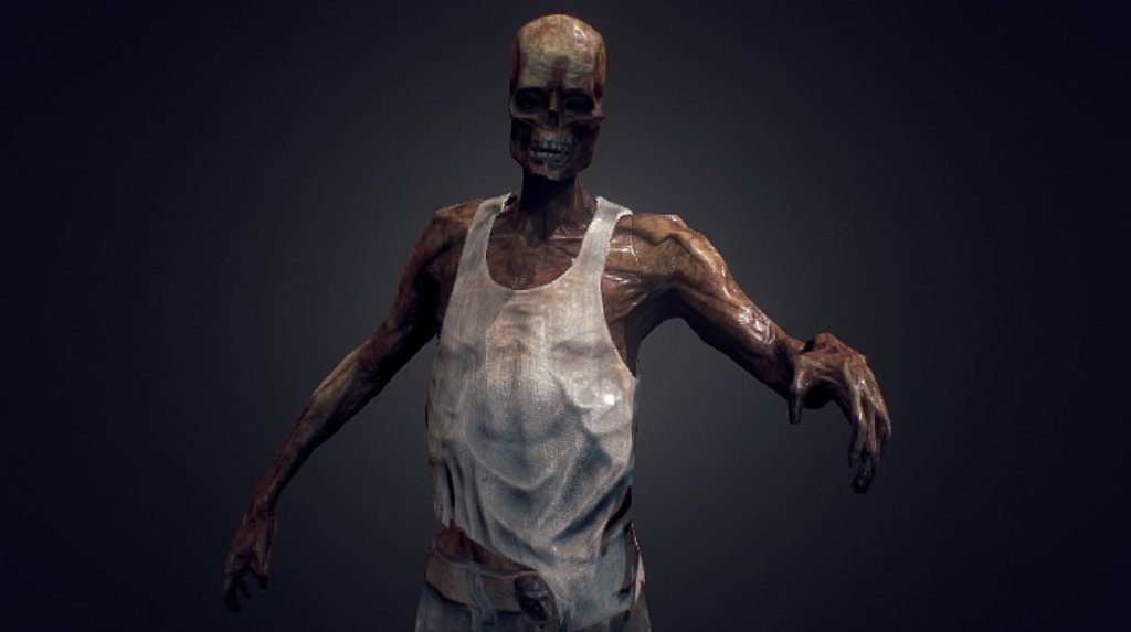 3D model Goul Zombie VR / AR / low-poly