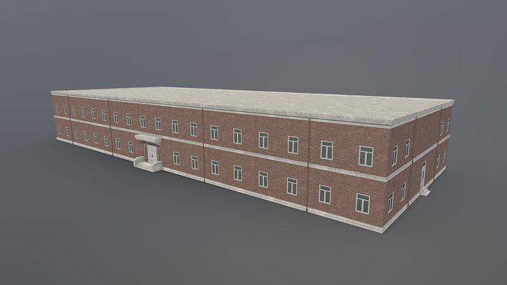 School Building 3D Model