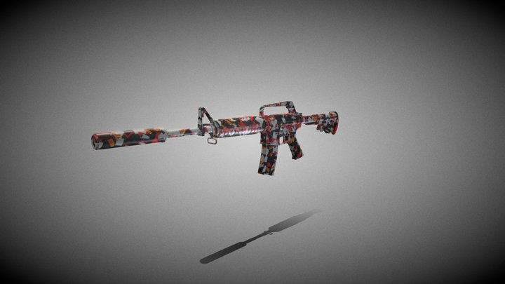 CS2 GeoDrop M4A1-S skin 3D Model