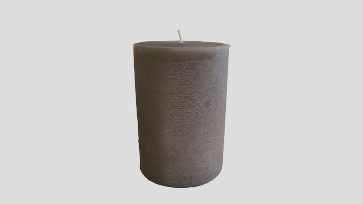Grey Candle 3D Model