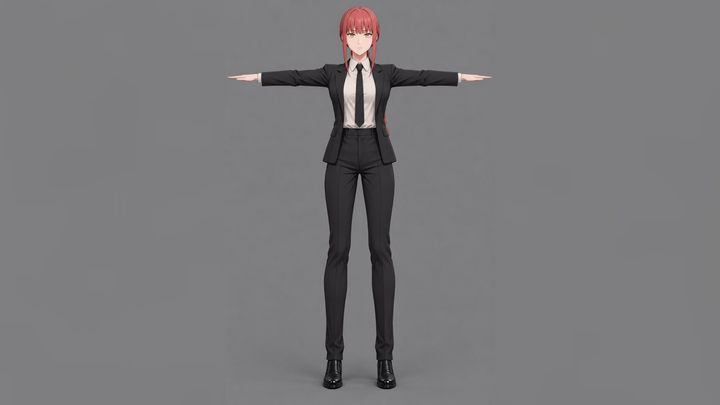 Makima (Chainsaw Man) T-Pose 3D Model