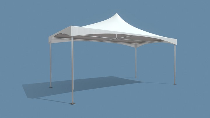 Commercial Tent 6x3 Meters 3D Model