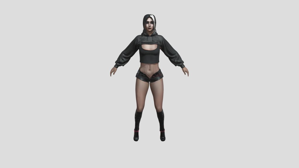 Crop hoodie girl