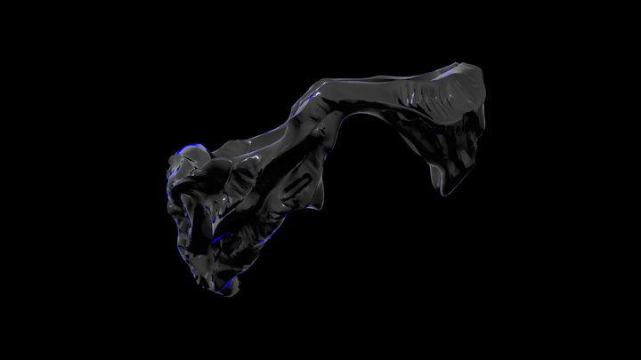 Gaiter Mask Chrome Render 3D Model
