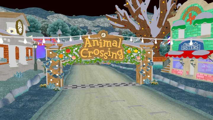 Wii U - Mario Kart 8 - Animal Crossing Winter 3D Model