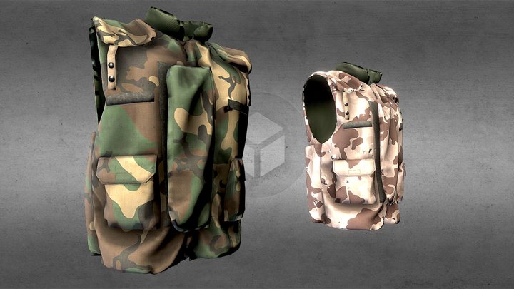 body armor  flak jacket 3D Model