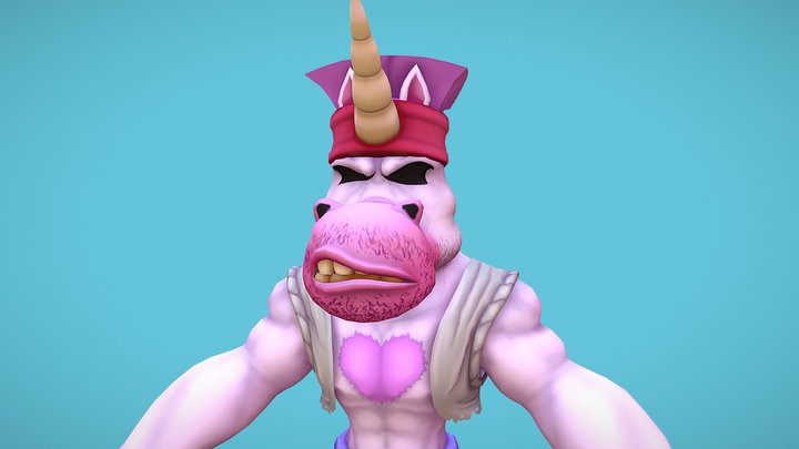 [ Student work ] Unicorn - Platformer Project 3D Model