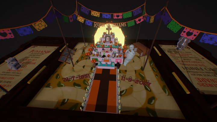 Altar de muertos para Robin williams 3D Model