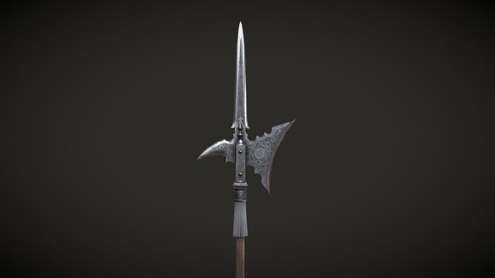 Renaissance Halberd 3D Model