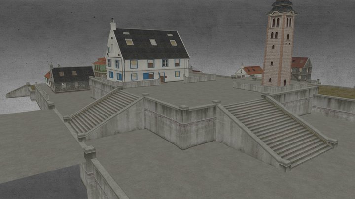 Clock Tower 3D Model For Prisma 3D 3D Model