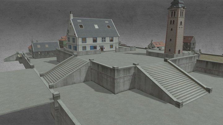 Clock Tower 3D Model For Prisma 3D 3D Model