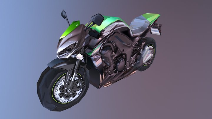 3D model Kawasaki Z900 VR / AR / low-poly