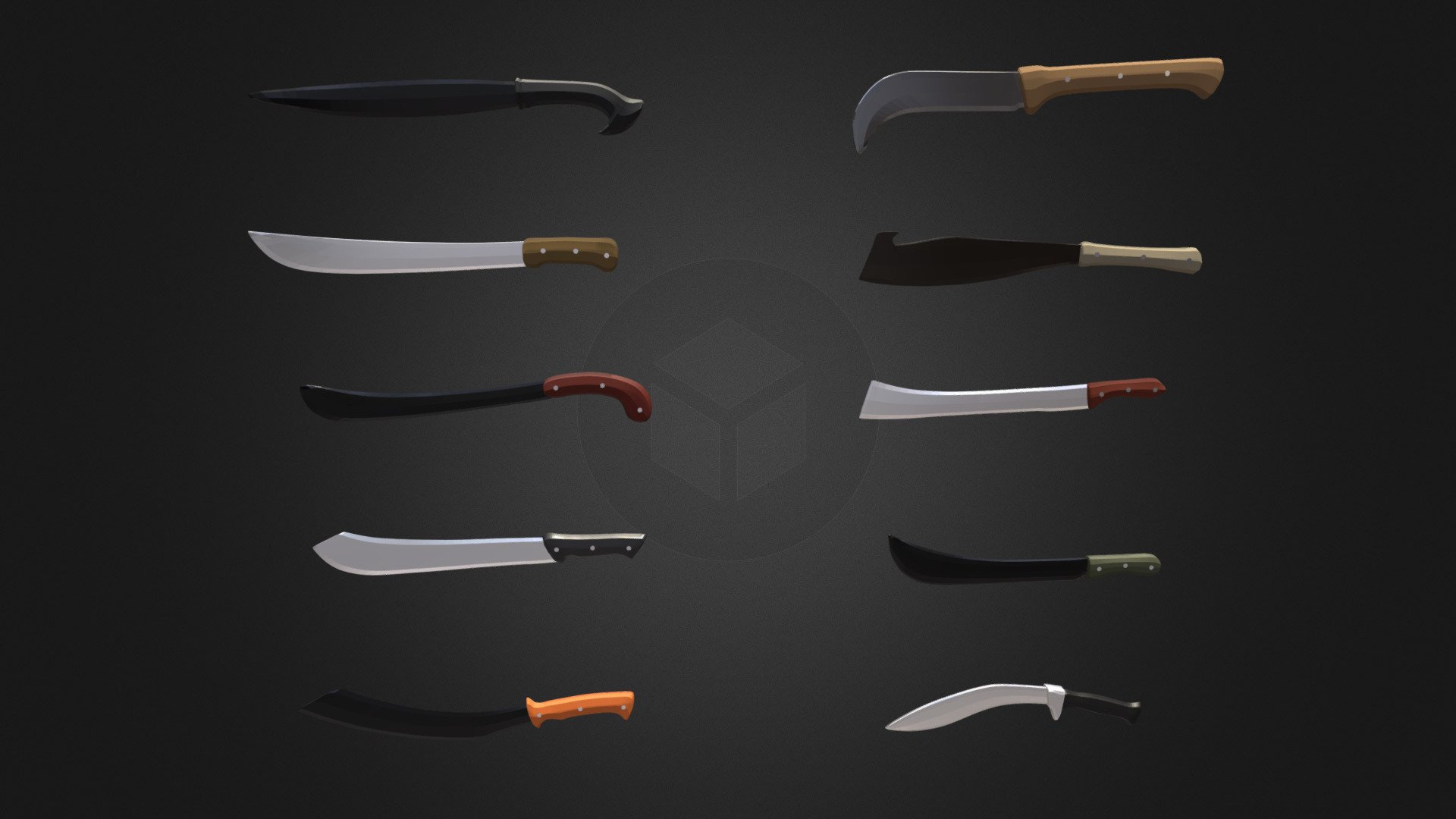 Polygon Machetes - 3D model by angferd [a1e41a9] - Sketchfab