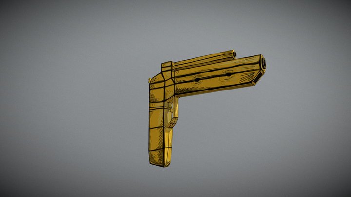 Gun Bendy and the inkt machine 3D Model