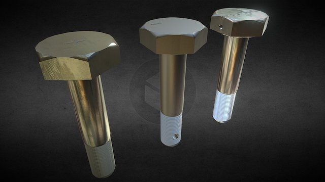 Various Aircraft AN Bolts 3D Model