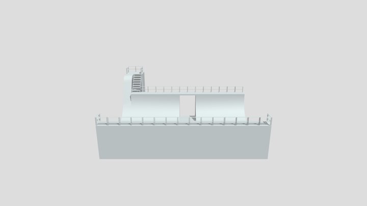 Tony Hawk Half Pipe 3D Model