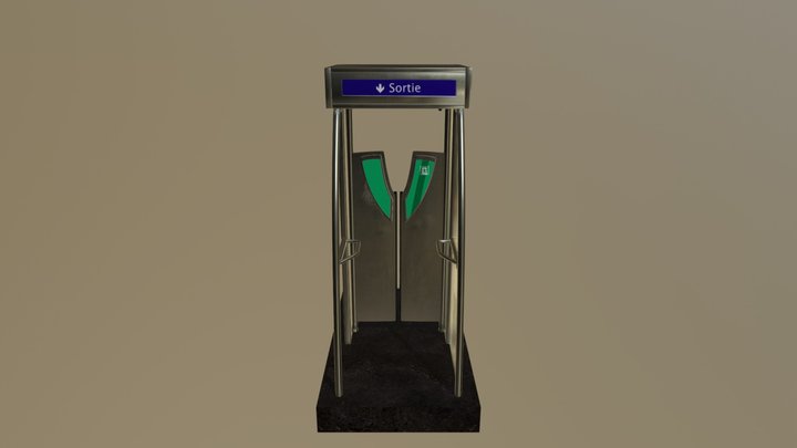 Metro Exit Door 3D Model
