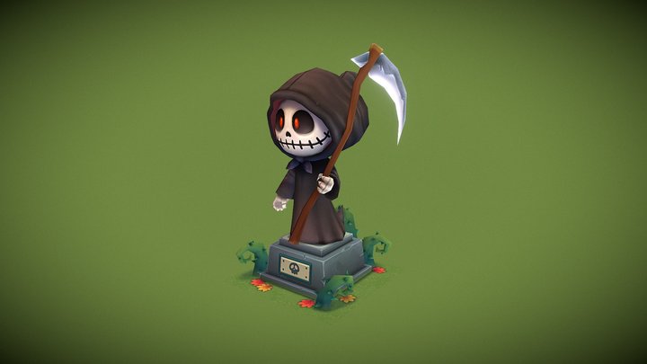 Grim reaper statue 3D Model