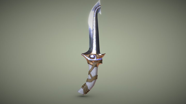 Stylized Fantasy Dagger 3D Model