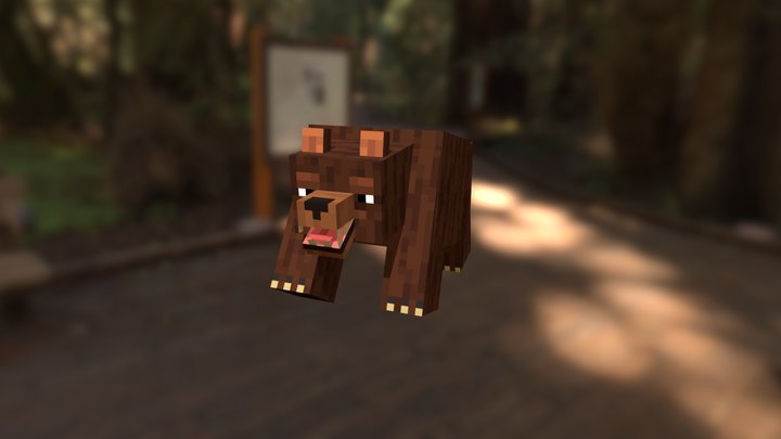 Minecraft Bear Animations 3D Model