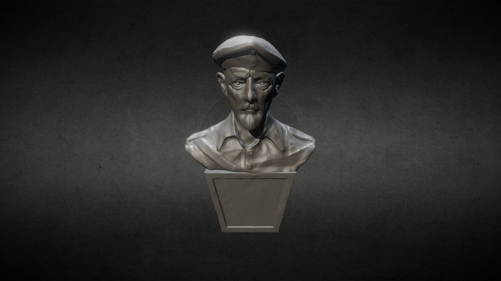 WW2 Soldier Statue 3D Model