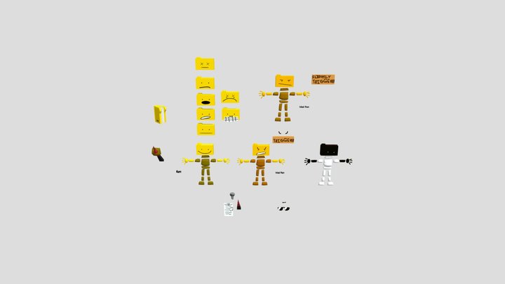 Ron 3D Pack Big Chungus Big Boi Pack (PARTS) 3D Model