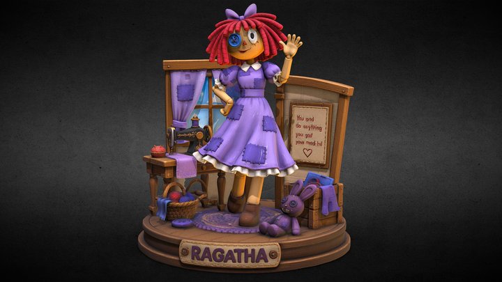 Ragatha Action Figure with Cozy Sewing Room