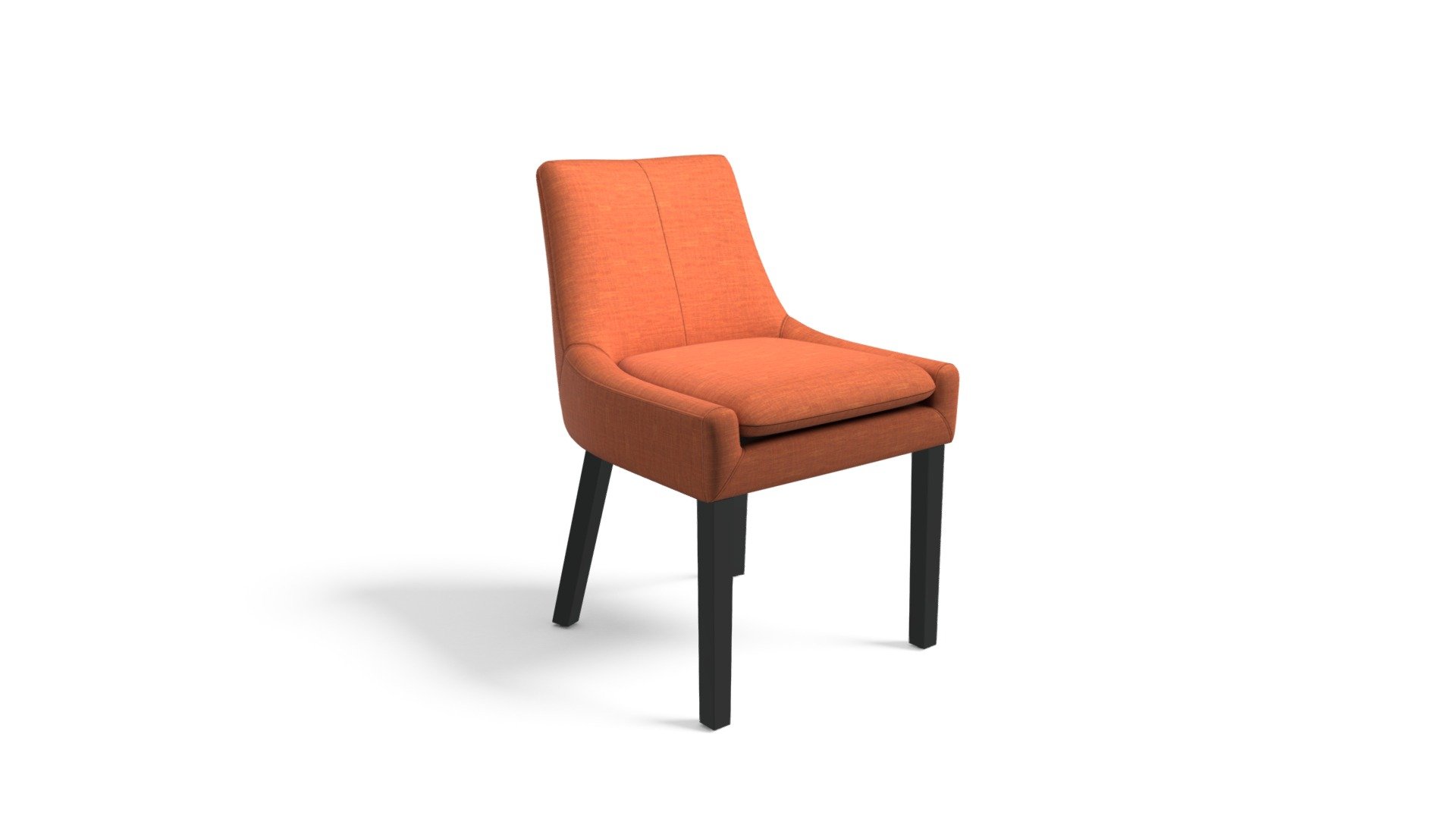 Percy Scoop Back Chair, Marigold Orange
