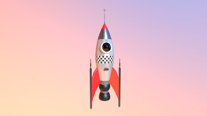 Toy Rocket 3D Model