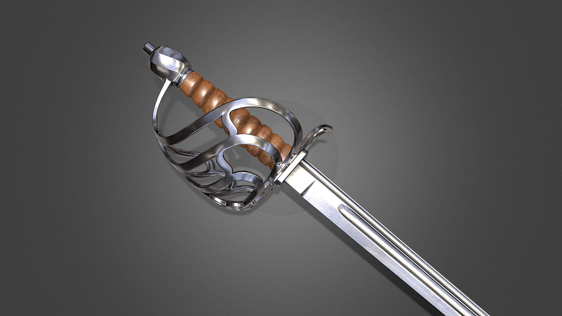 1788 Heavy Cavalry Sword Low Poly - Download Free 3D model by leeeck ...