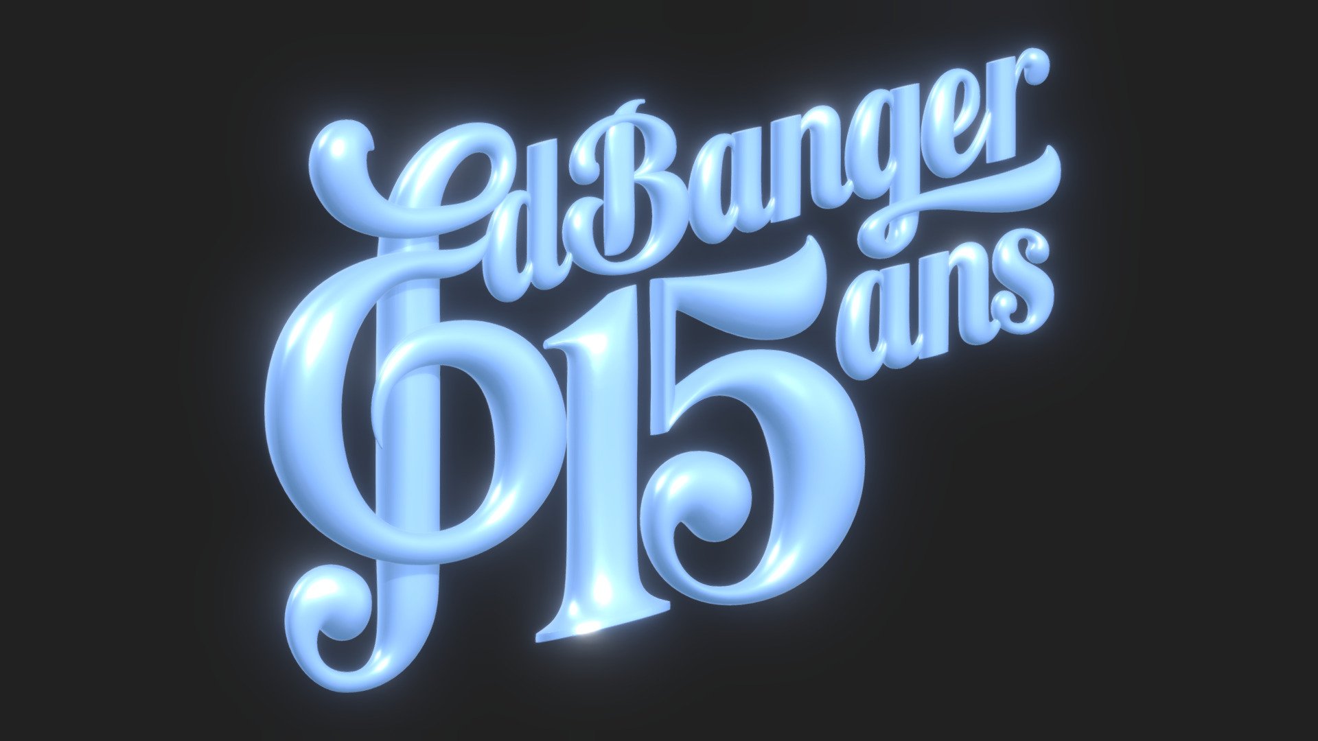 Ed Banger 15 Ans cover graphic — Sketchfab embed 3D viewer