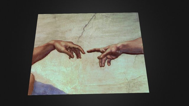 Hands of God Relief 3D Model