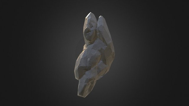 Low Poly Rock, sculpt practice.(Only normal map) 3D Model