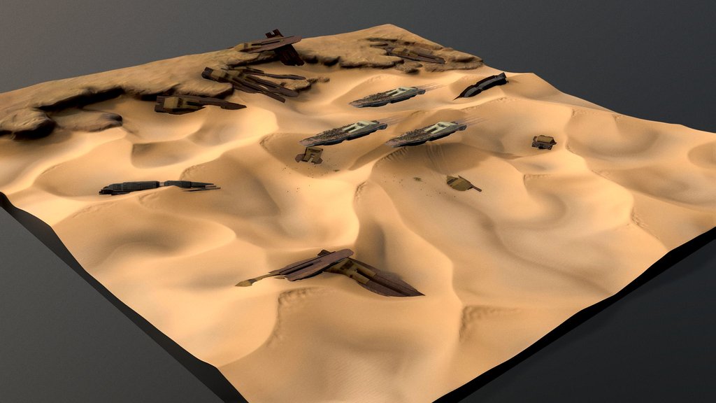 Desert, cemetery of spaceships