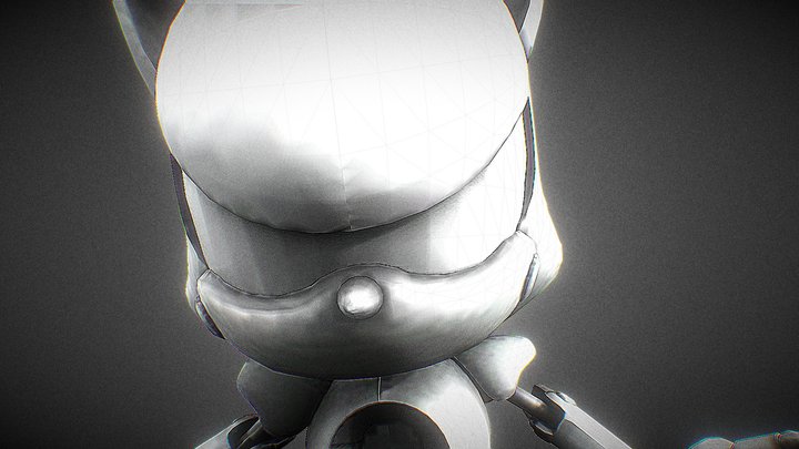 Snow White Metal Sonic 3D Model