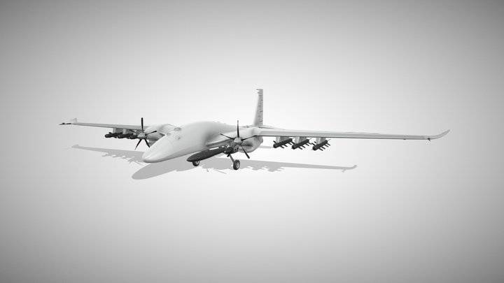 Bayraktar Akıncı Drone 3D Model